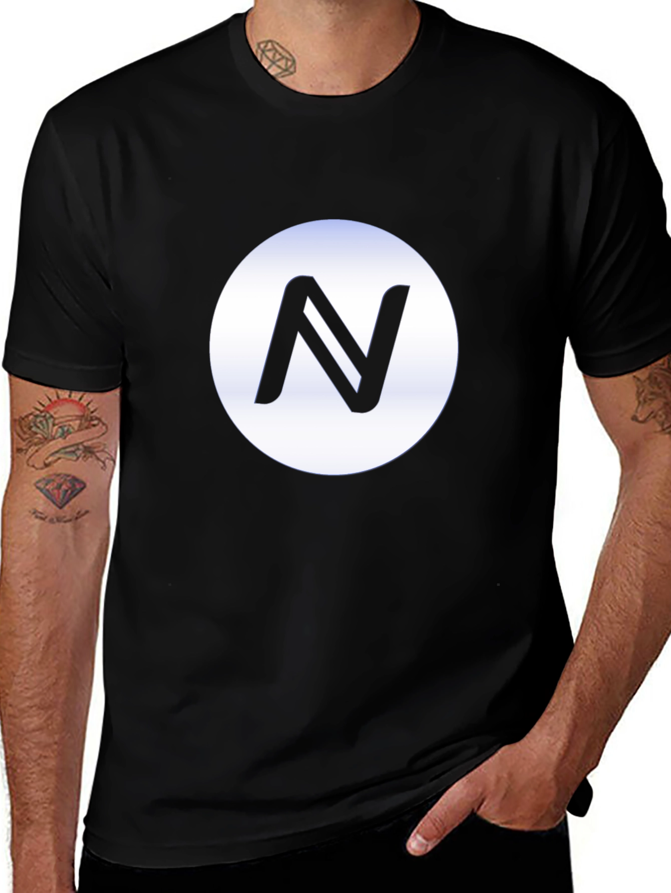 Black T-Shirt with Circle N Logo