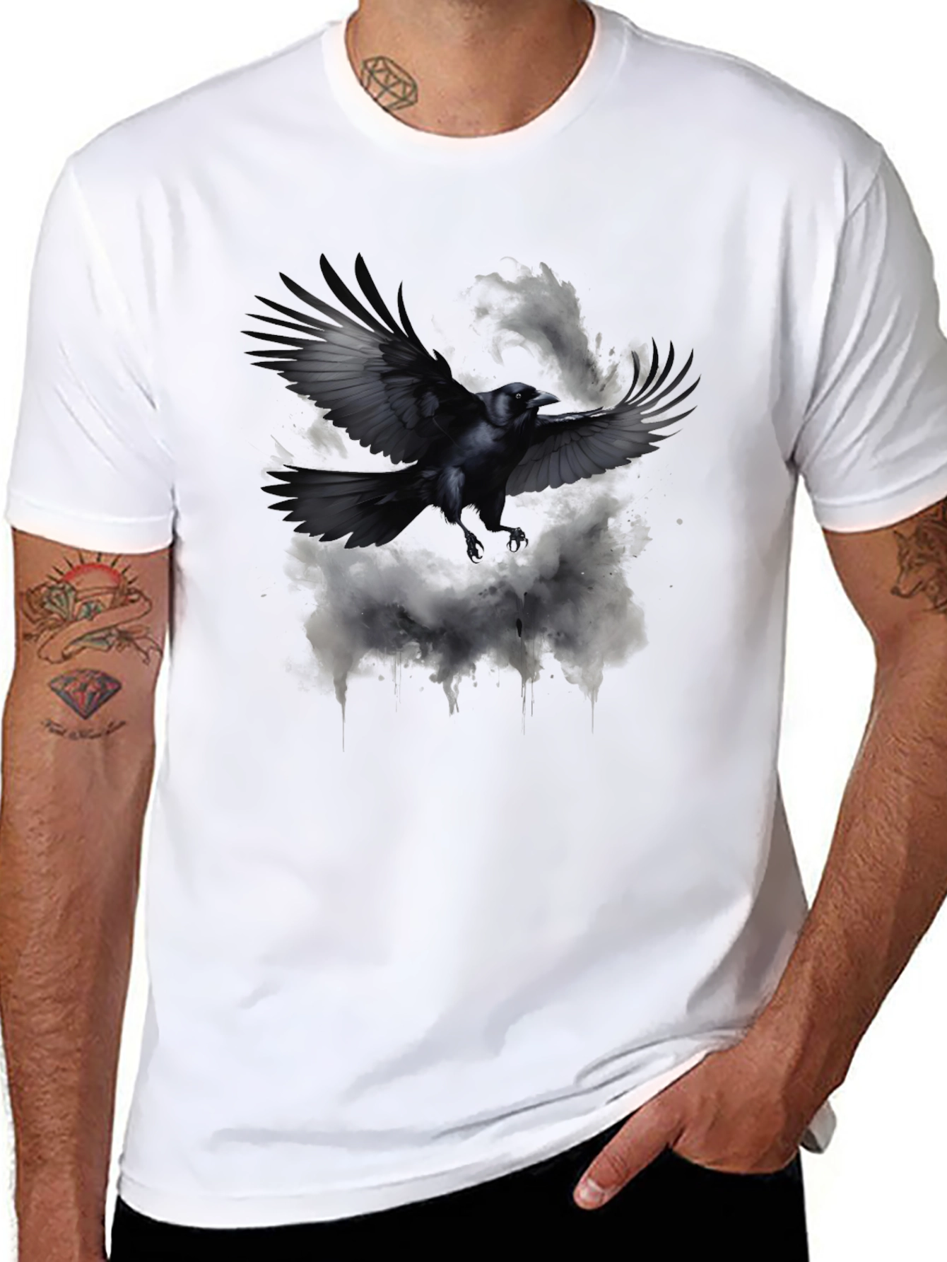 Raven T-Shirt - Dark Bird Graphic Tee