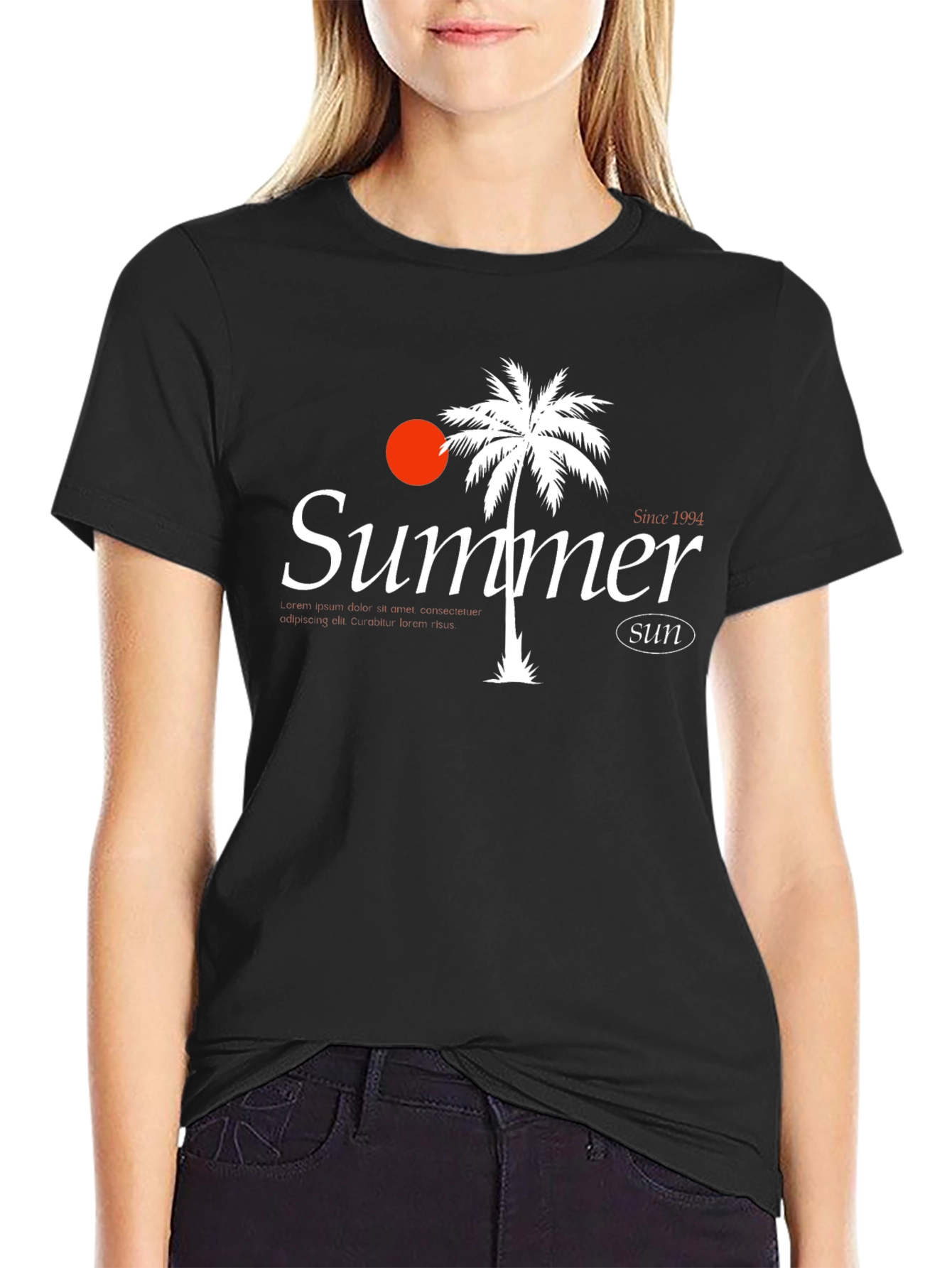 Summer Sun Graphic Tee - Mens Black T-Shirt