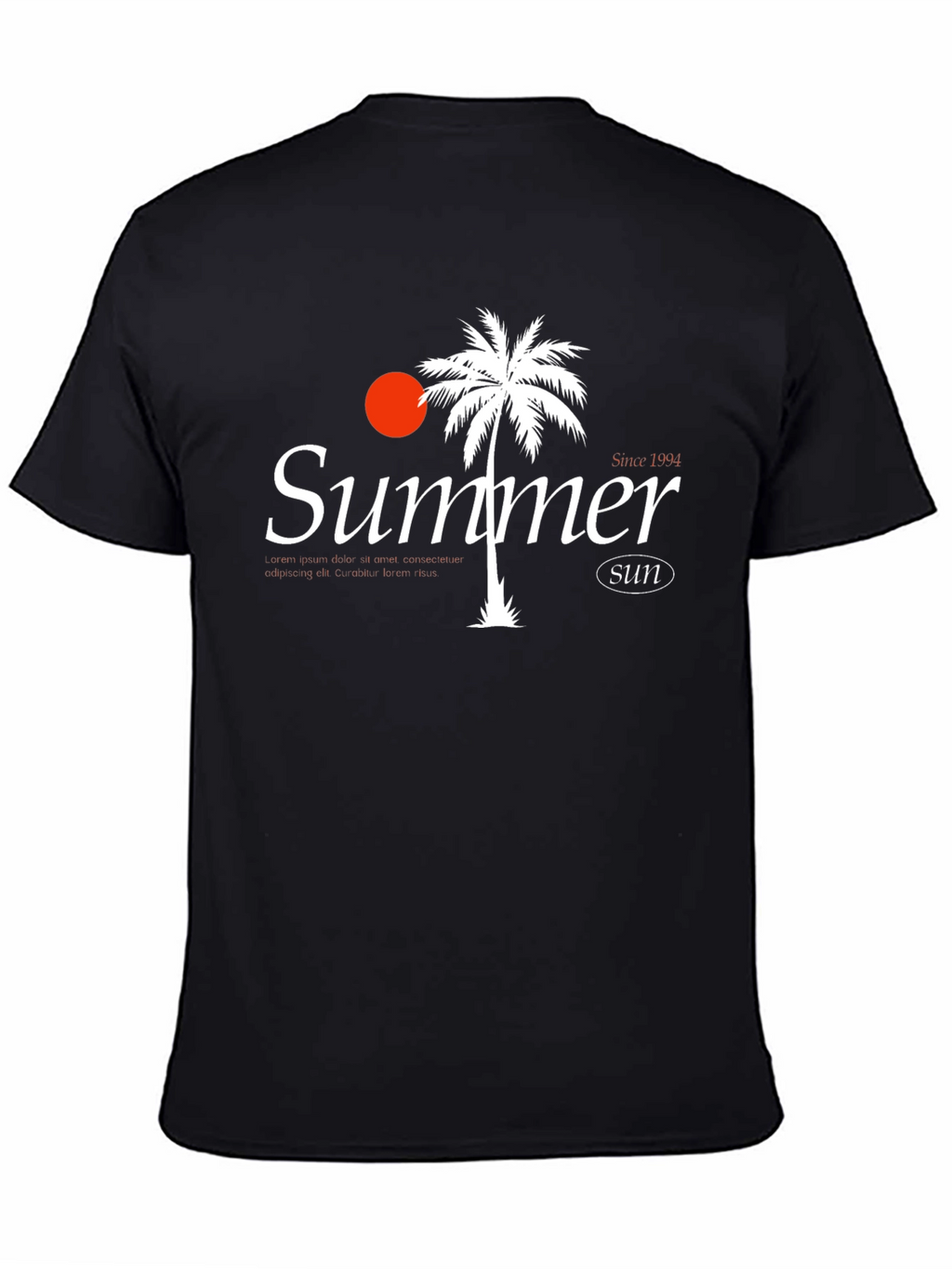 Summer Sun Graphic Tee - Mens Black T-Shirt