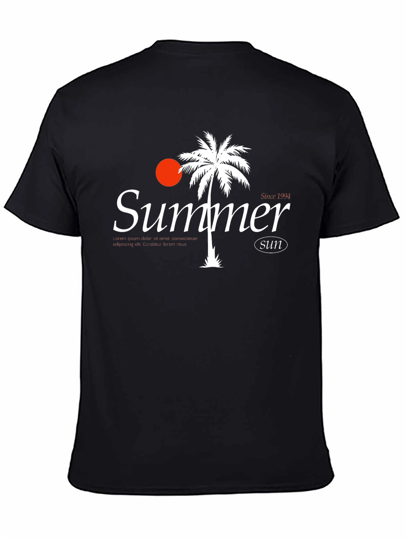 Summer Sun Graphic Tee - Mens Black T-Shirt