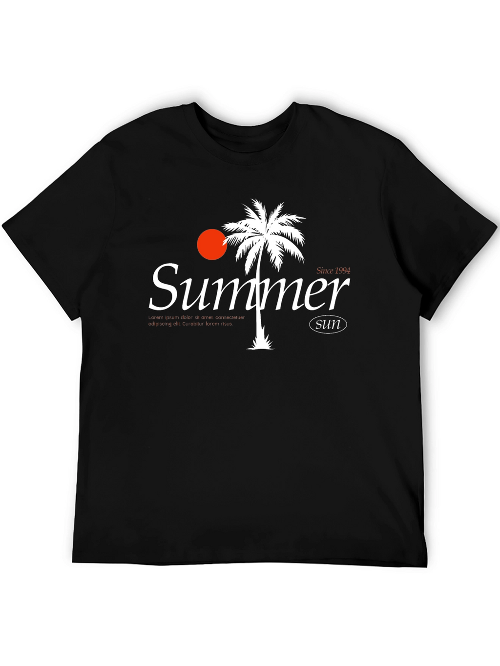 Summer Sun Graphic Tee - Mens Black T-Shirt