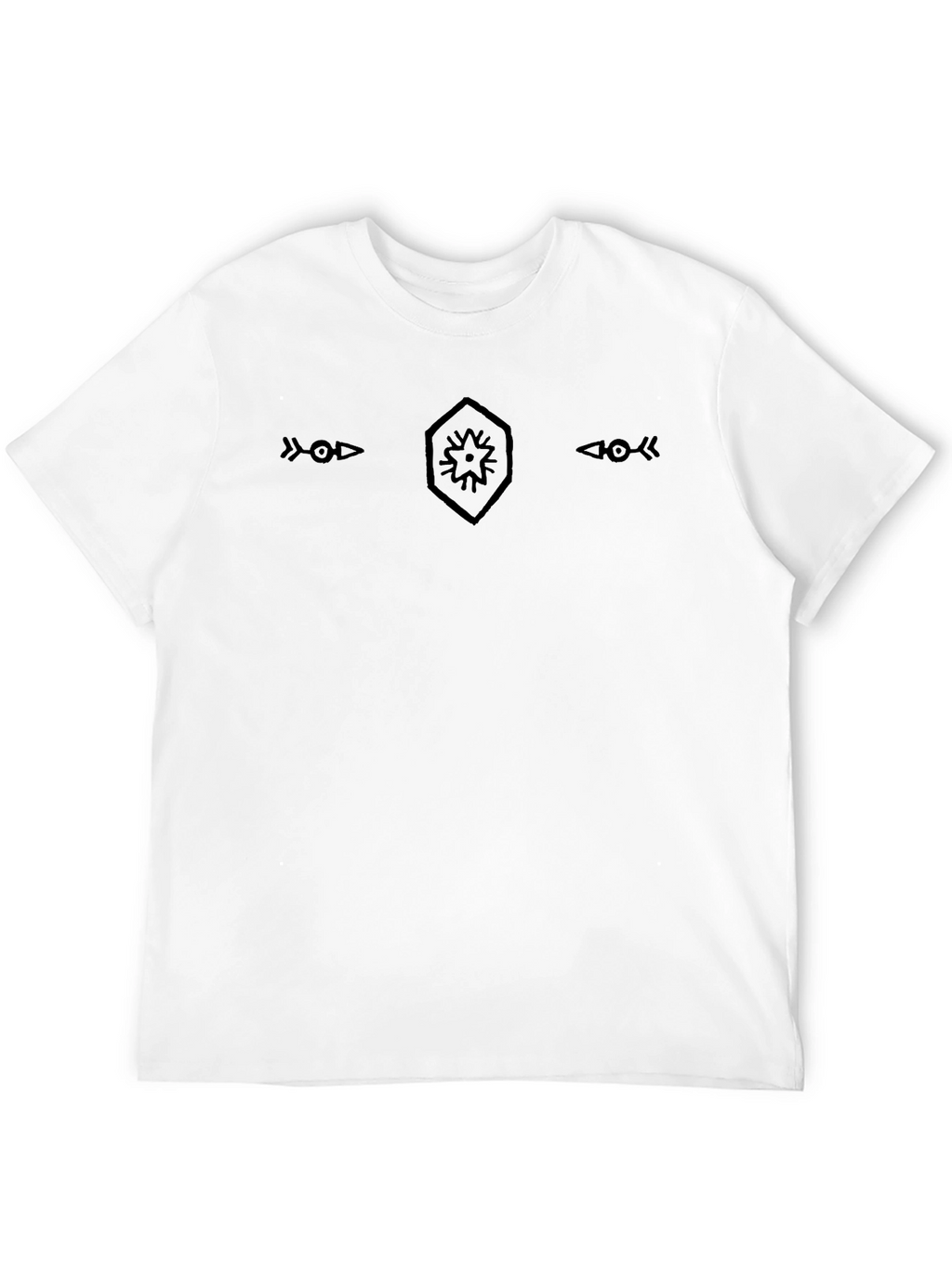 Geometric Print Black T-Shirt - Modern Casual Wear