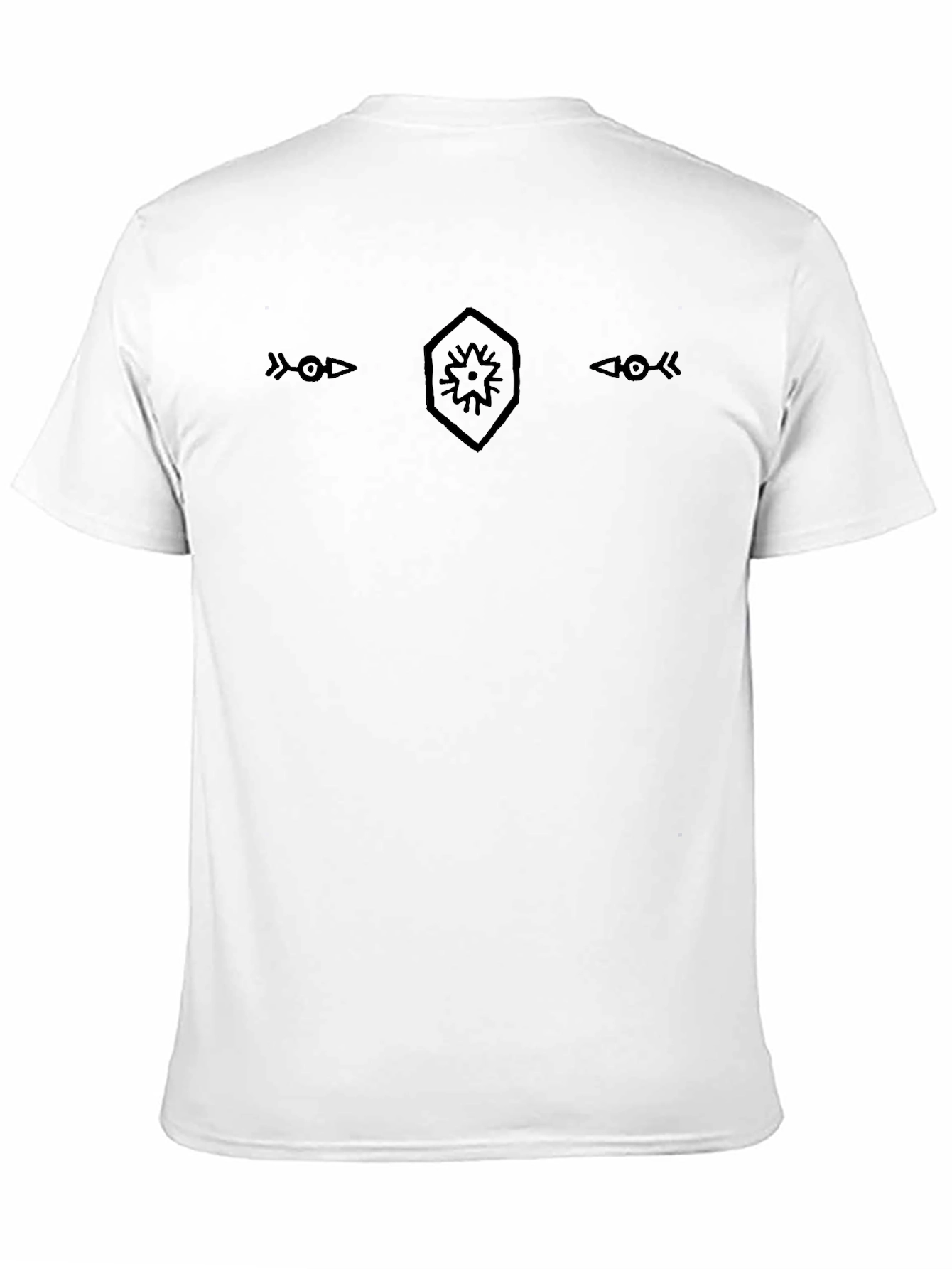 Geometric Print Black T-Shirt - Modern Casual Wear