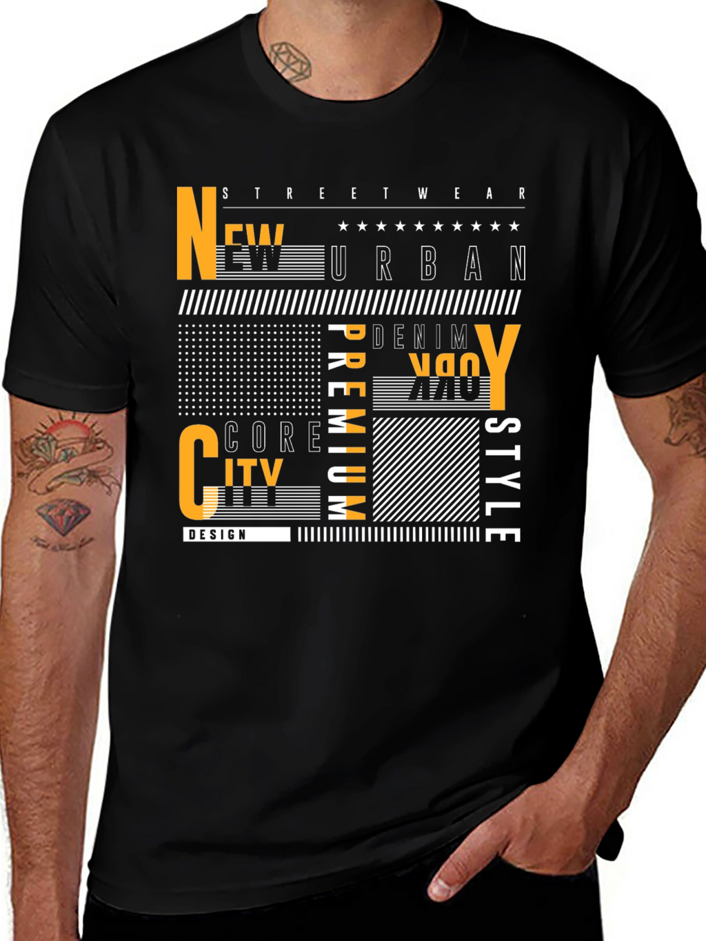 Urban Style Graphic Print Mens T-Shirt