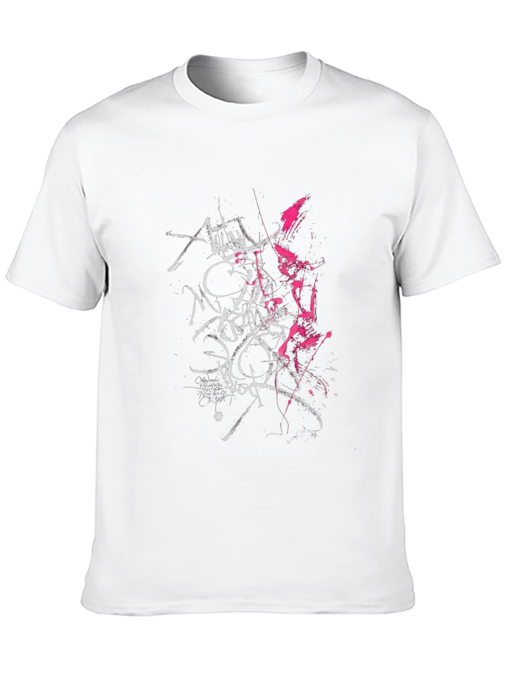 Edgy Graphic Tee: Black T-Shirt with Abstract Print