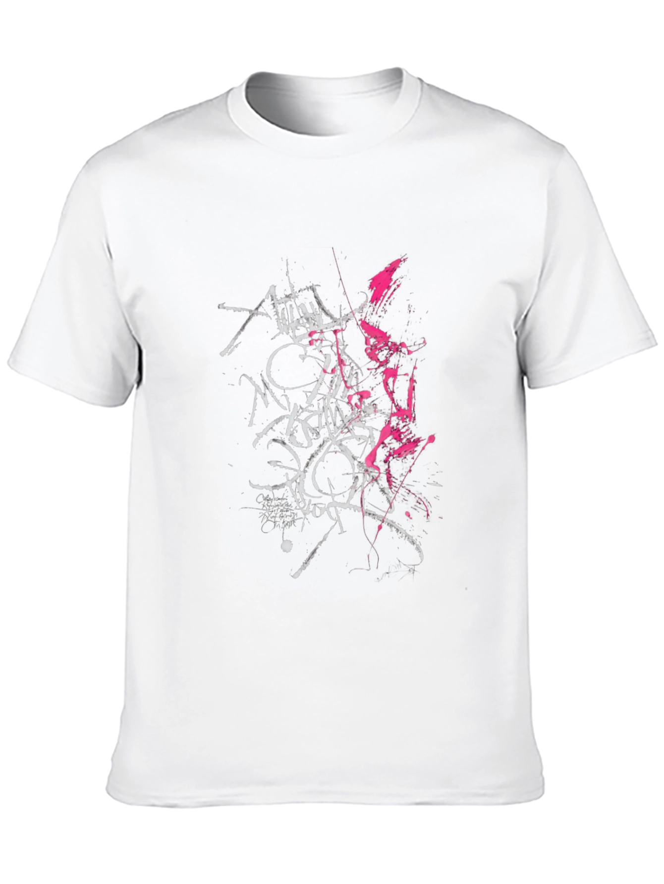 Edgy Graphic Tee: Black T-Shirt with Abstract Print