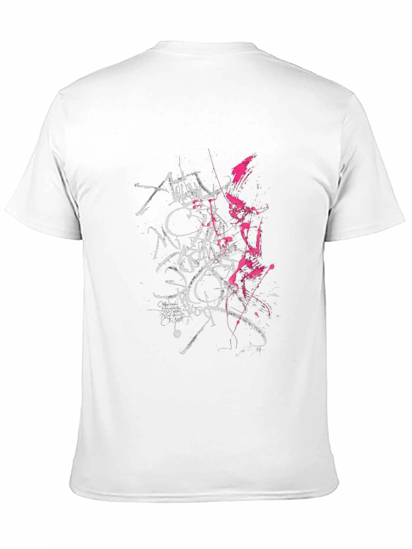 Edgy Graphic Tee: Black T-Shirt with Abstract Print