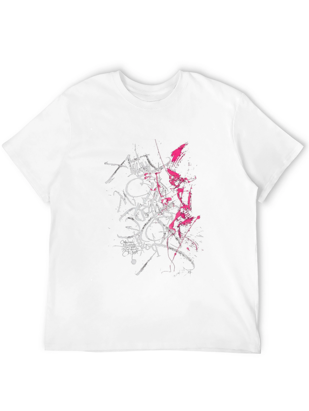Edgy Graphic Tee: Black T-Shirt with Abstract Print