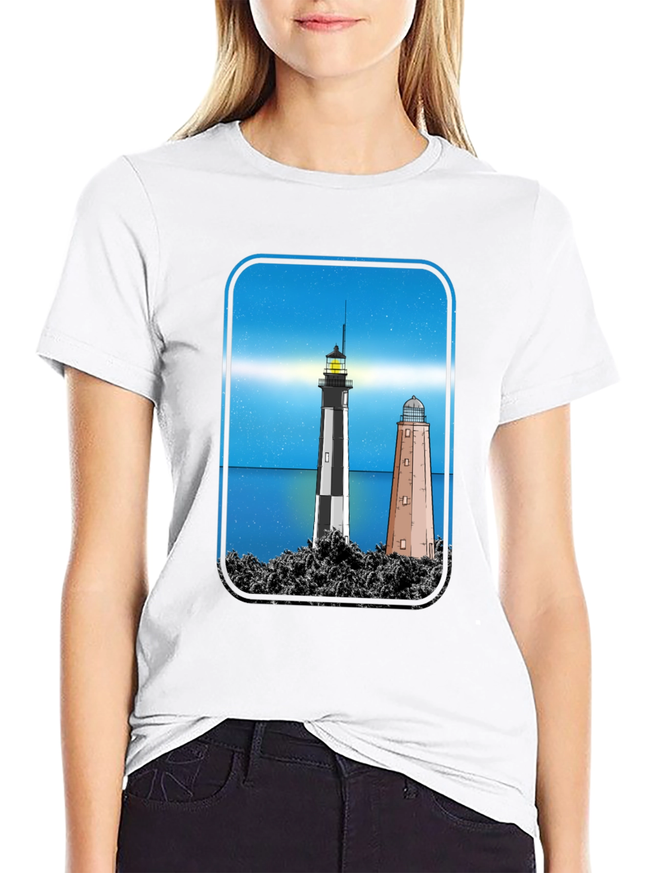Lighthouse Graphic Print T-Shirt