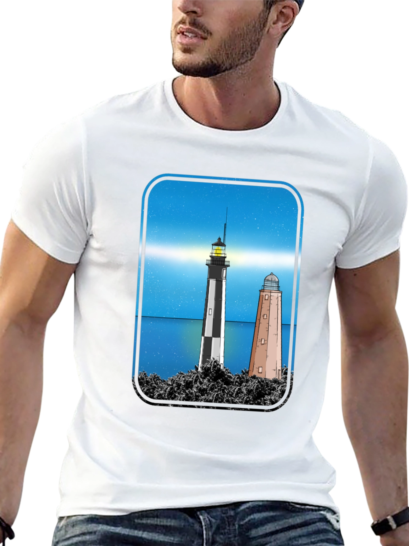 Lighthouse Graphic Print T-Shirt