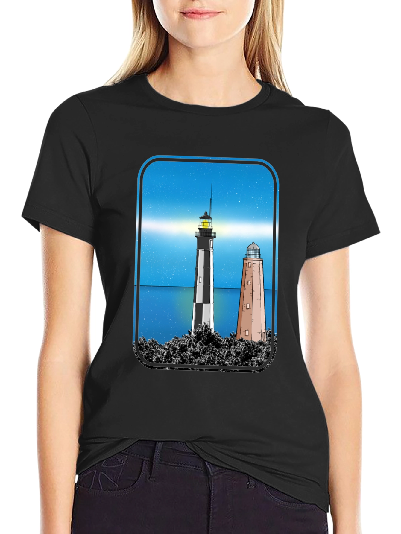 Lighthouse Graphic Print T-Shirt