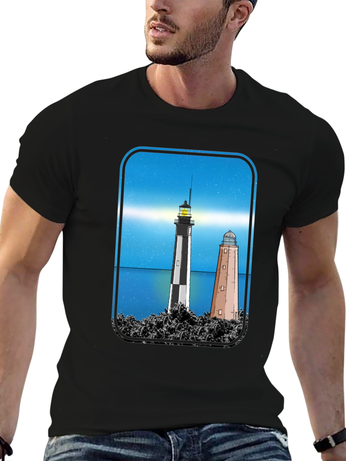 Lighthouse Graphic Print T-Shirt