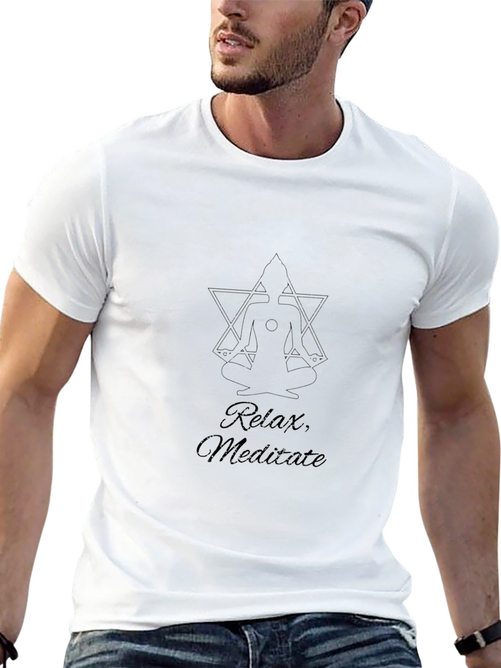 Relax Meditate Tee - Black