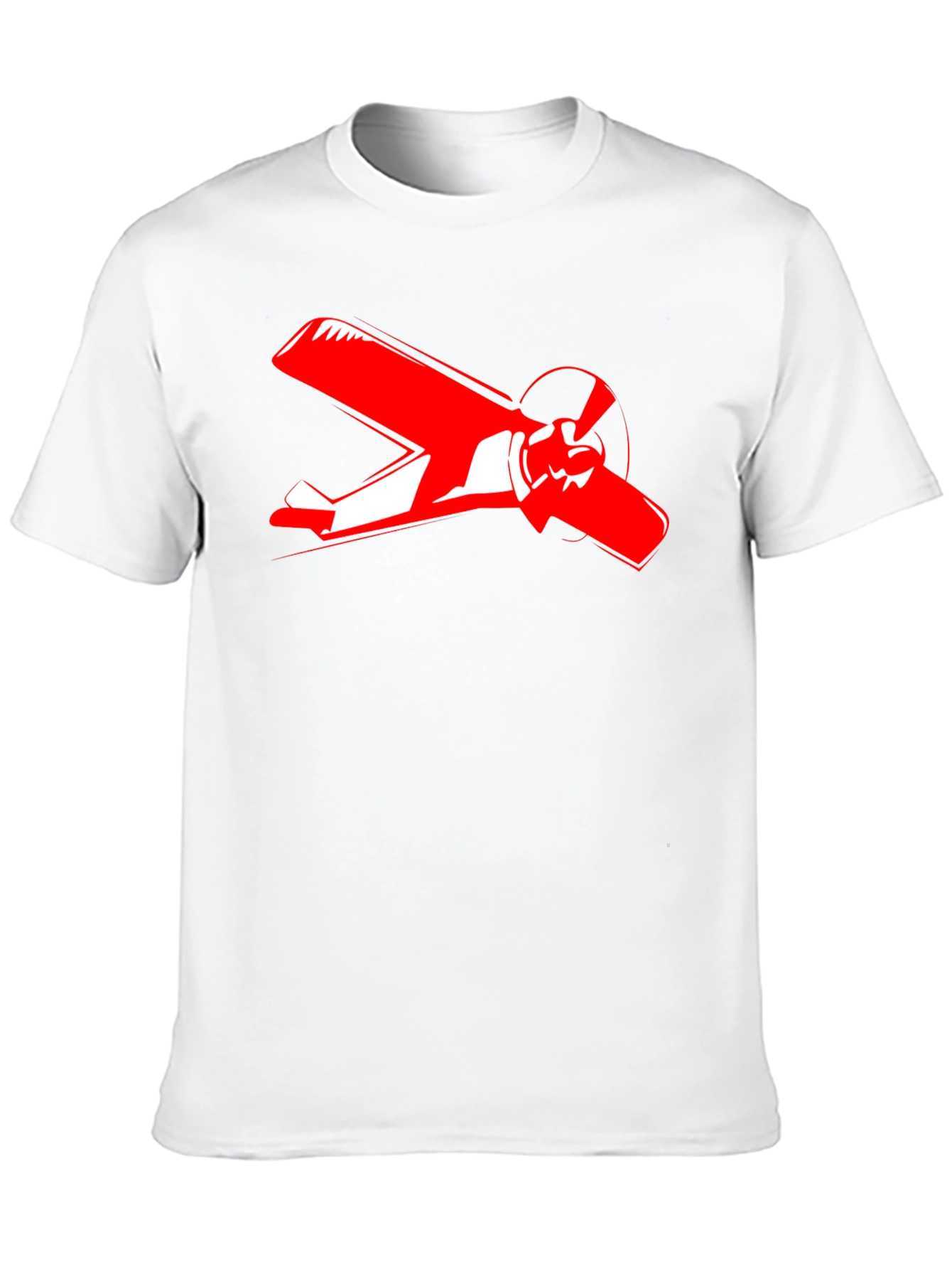 Airplane Graphic Tee - Black Cotton T-Shirt