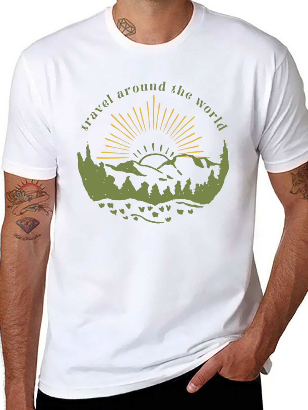 Travel Around the World Graphic T-Shirt