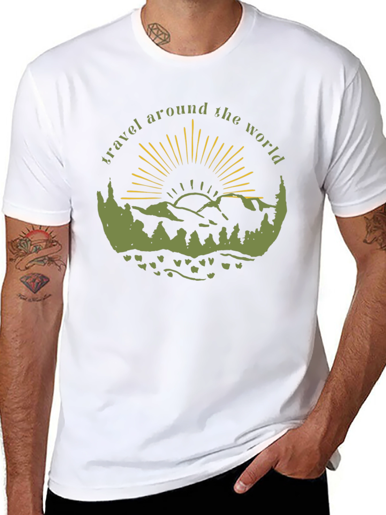 Travel Around the World Graphic T-Shirt