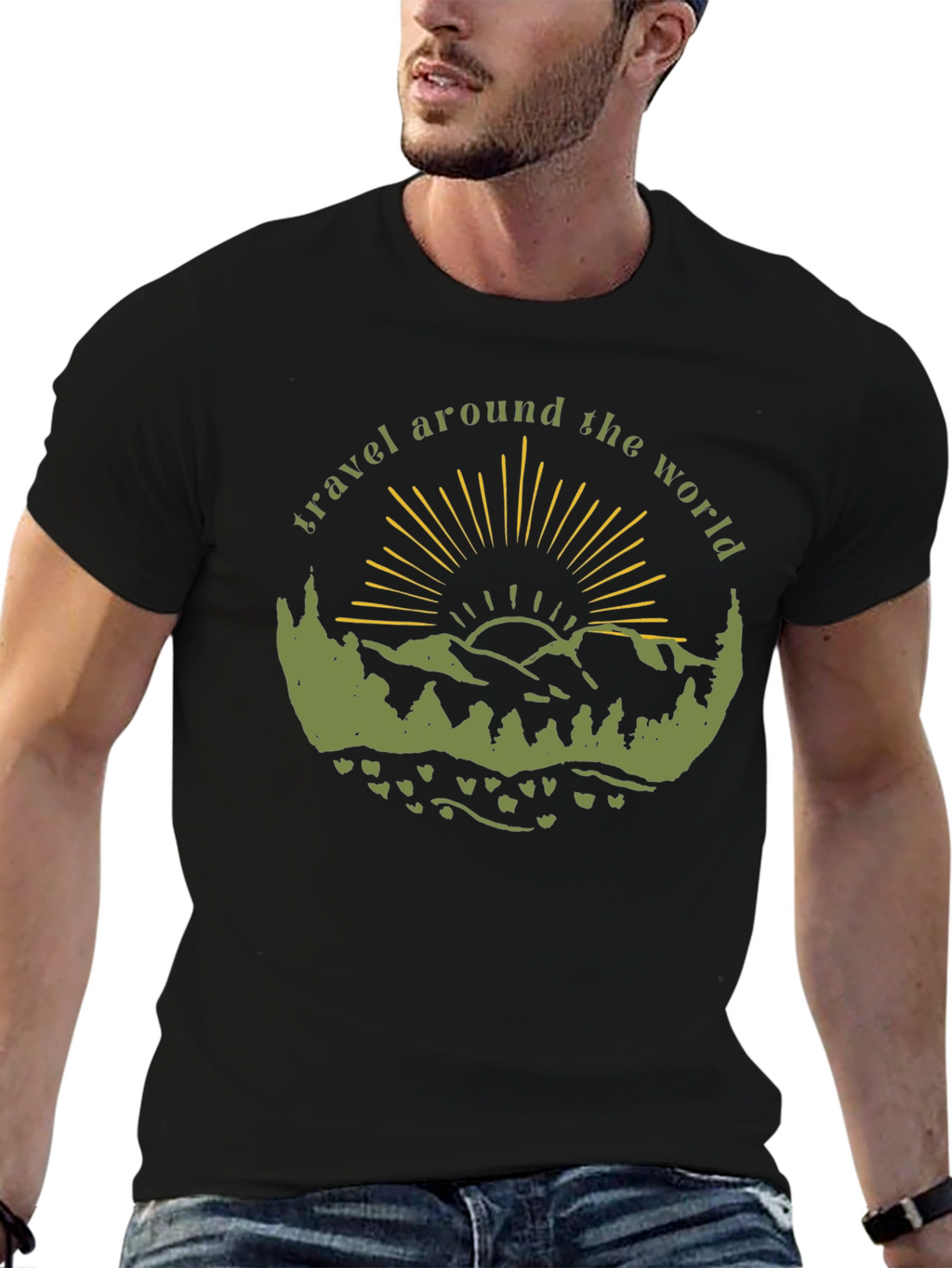 Travel Around the World Graphic T-Shirt