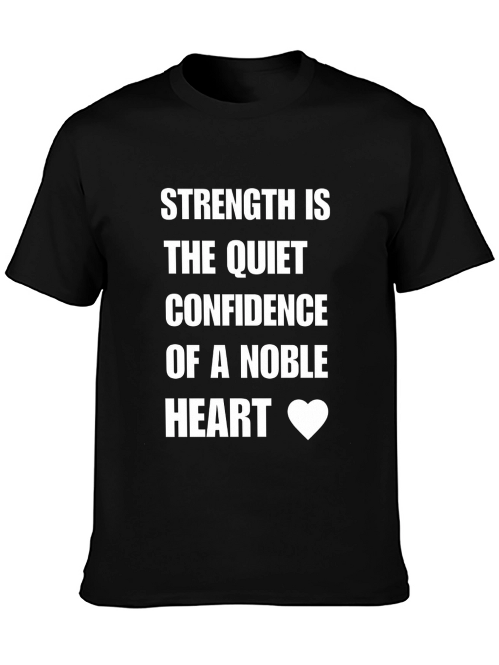 Strength Noble Heart T-Shirt - Black