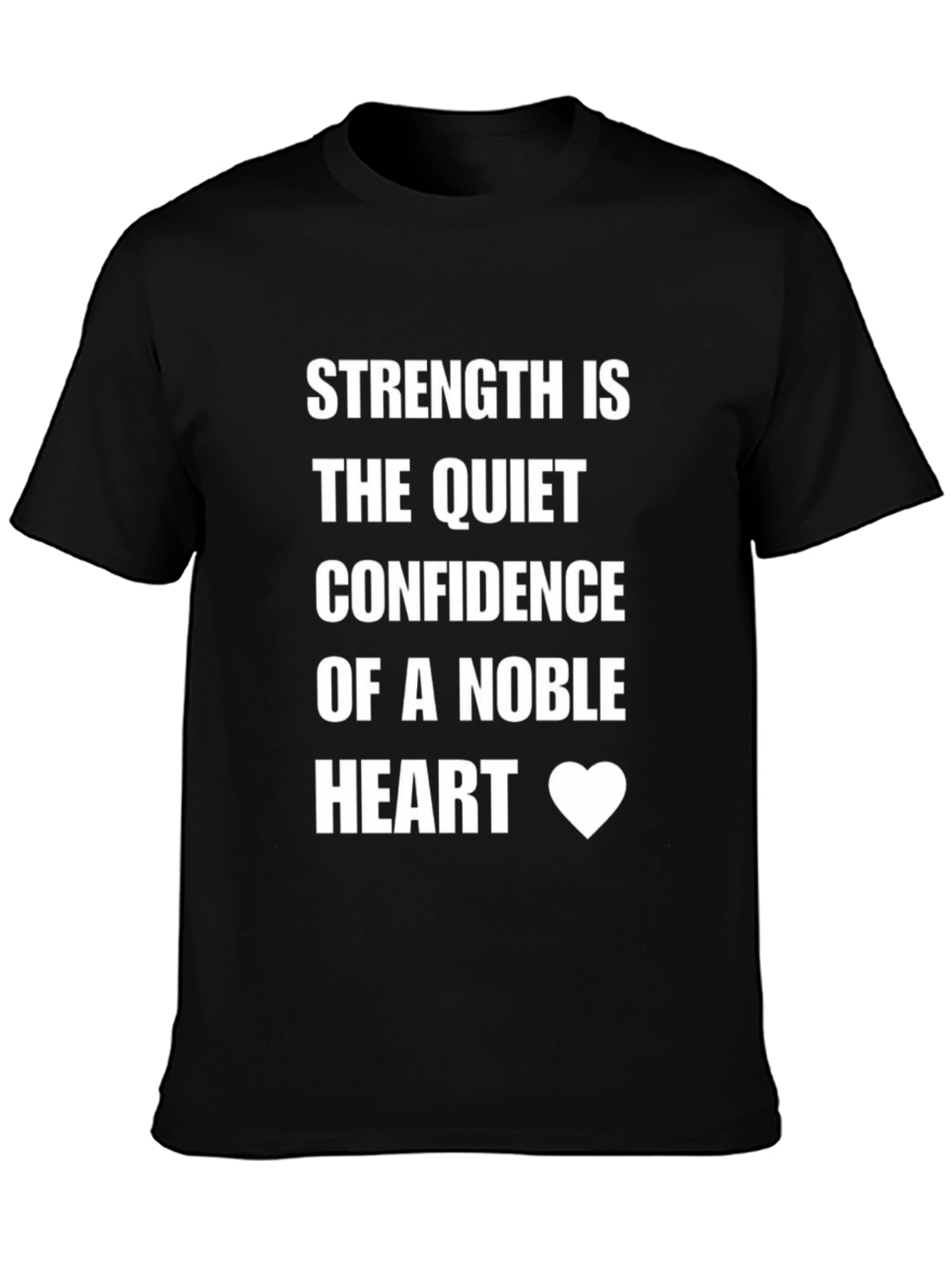 Strength Noble Heart T-Shirt - Black