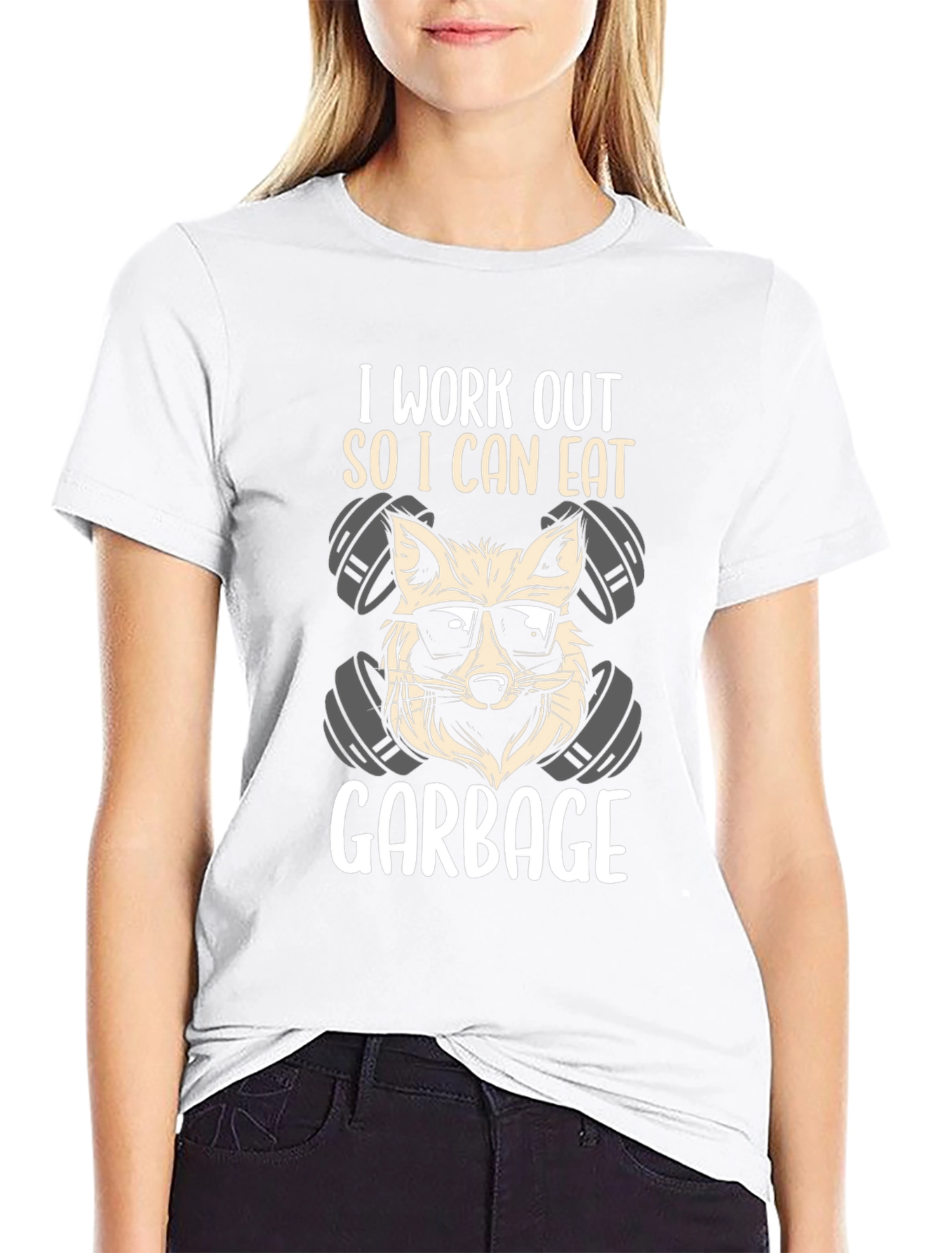 Workout Raccoon T-Shirt - Eat Garbage!