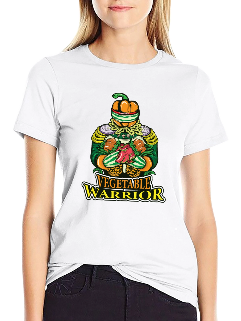 Vegetable Warrior Graphic T-Shirt - Unique Vegan Style