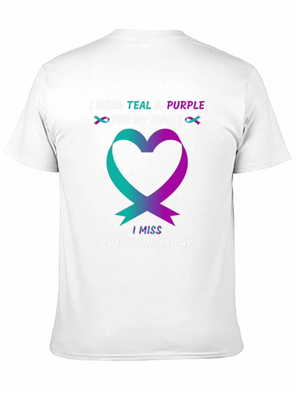 Teal & Purple Uncle Awareness T-Shirt