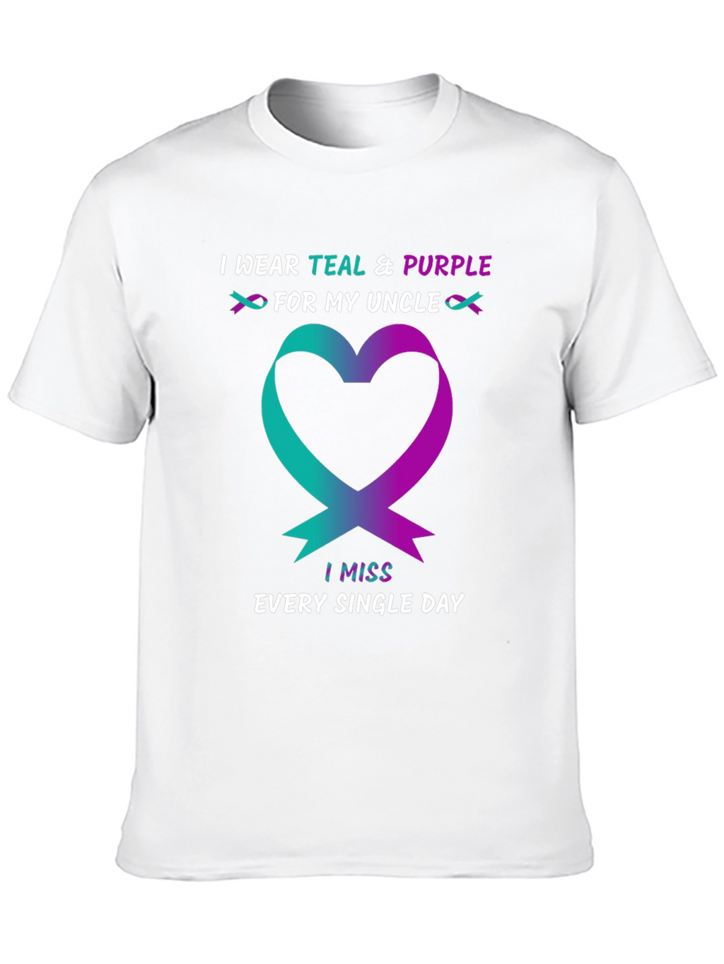Teal & Purple Uncle Awareness T-Shirt