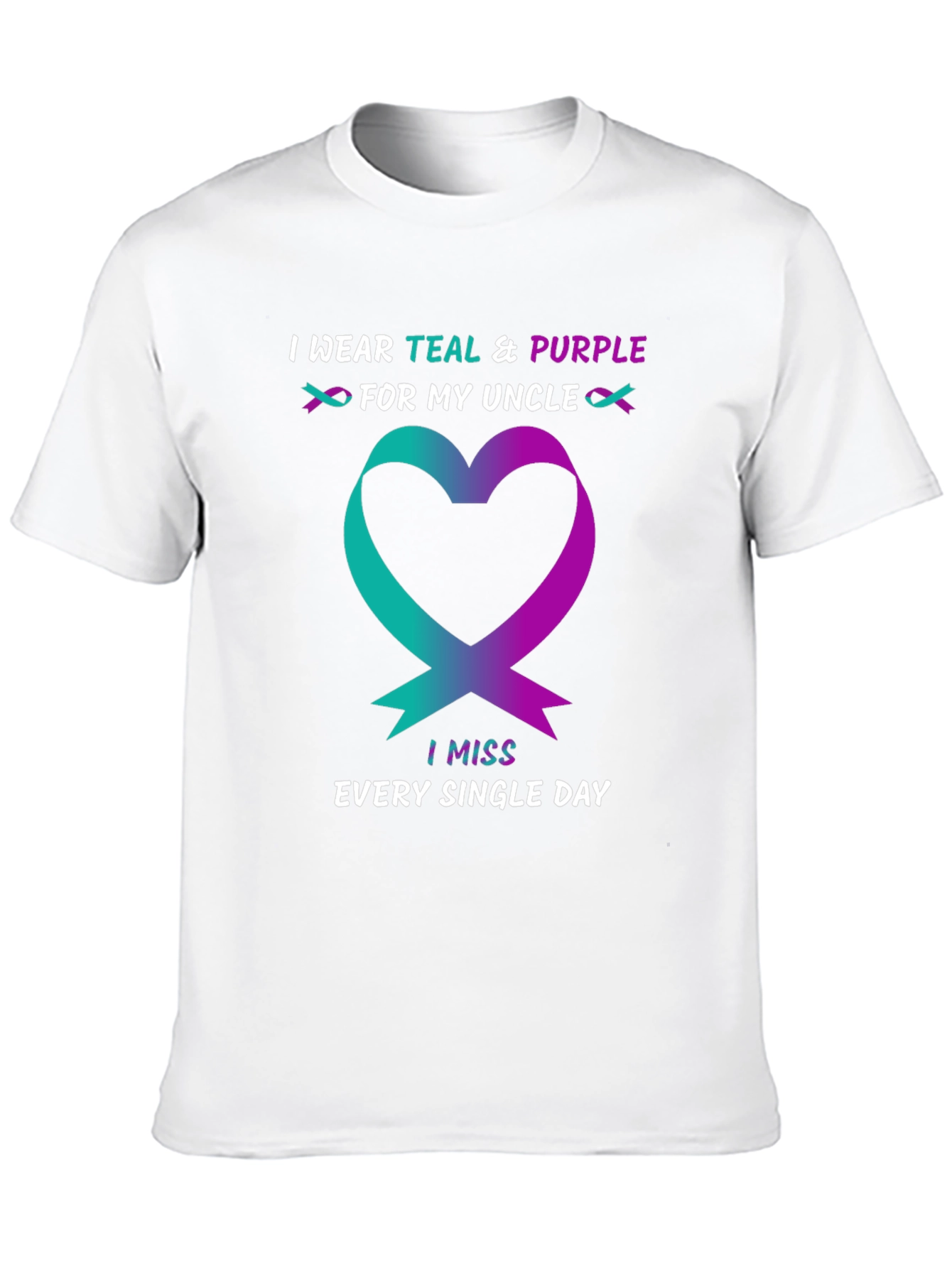 Teal & Purple Uncle Awareness T-Shirt