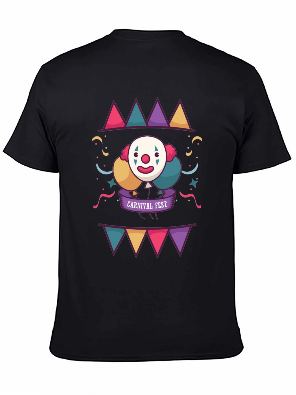 Carnival Fest Graphic Tee - Fun Clown Design