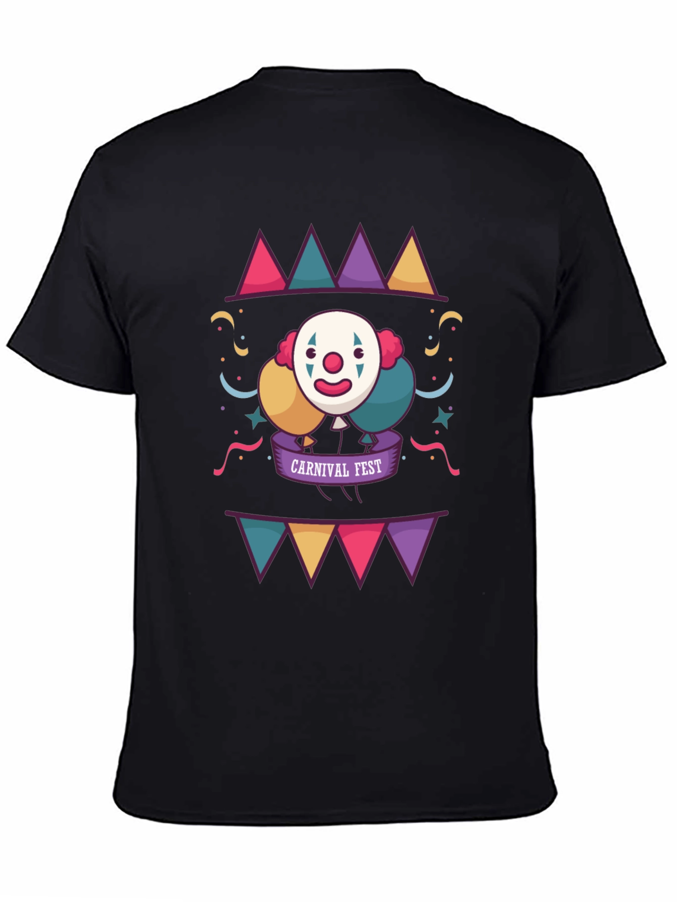 Carnival Fest Graphic Tee - Fun Clown Design