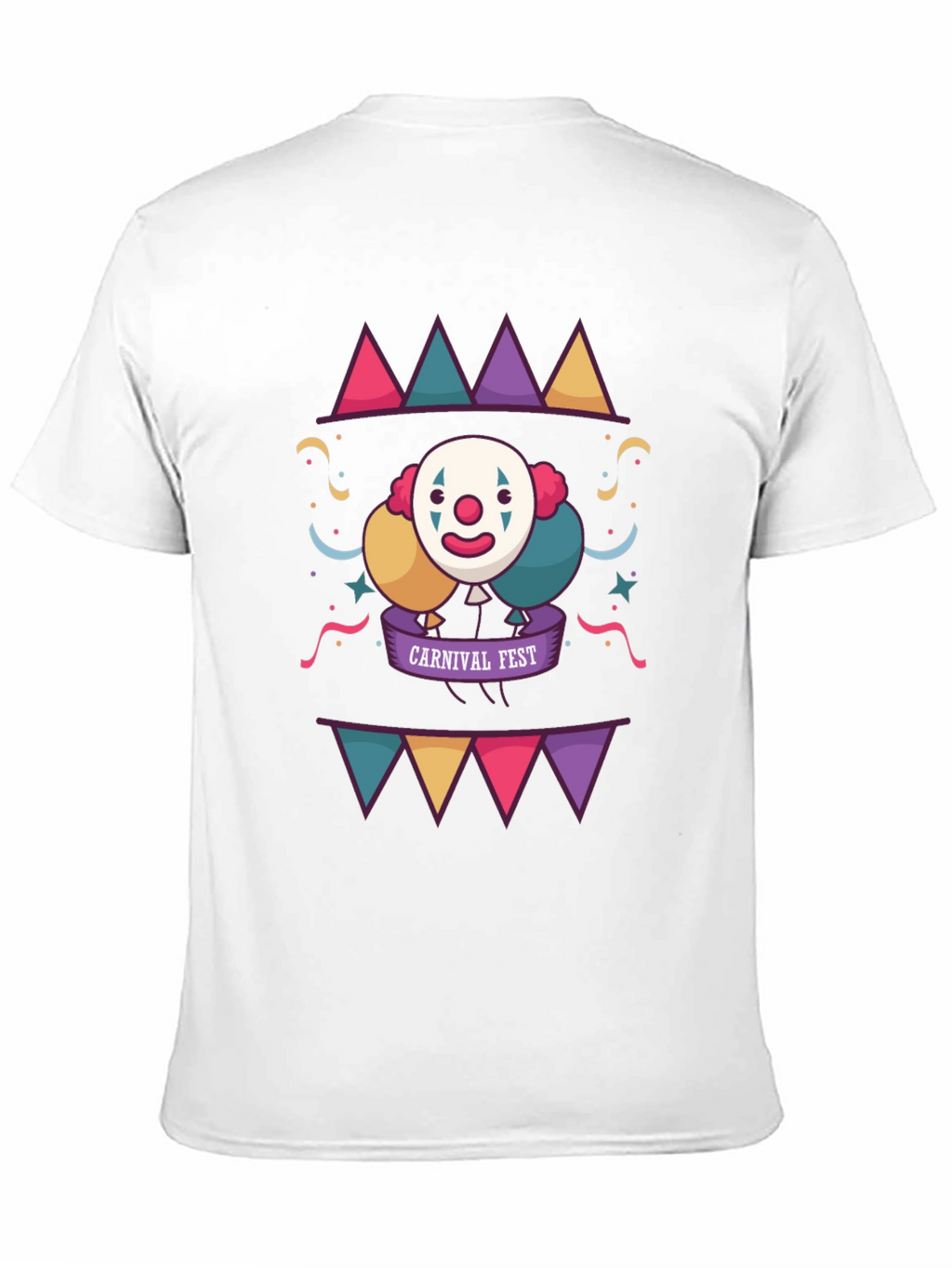 Carnival Fest Graphic Tee - Fun Clown Design