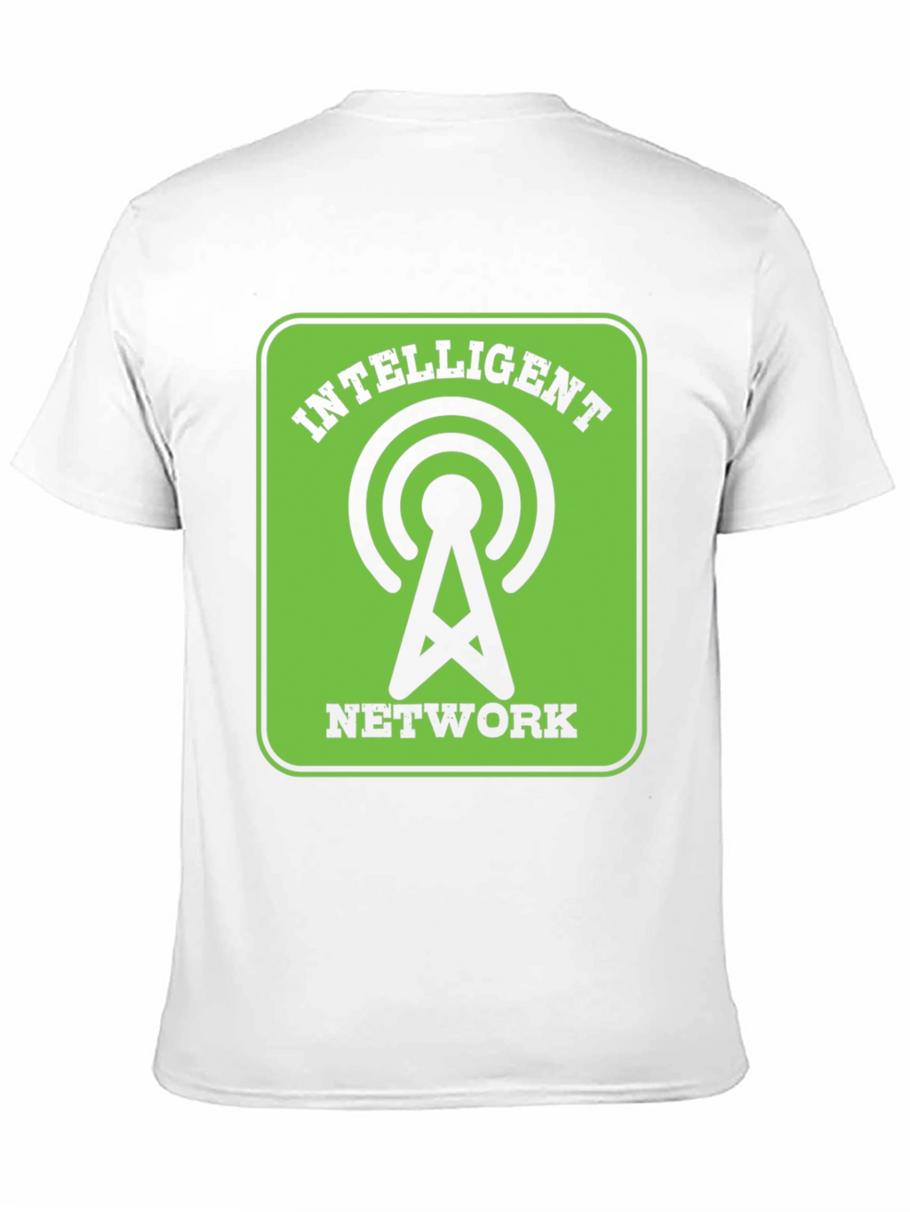 Intelligent Network Black T-Shirt - Green Design