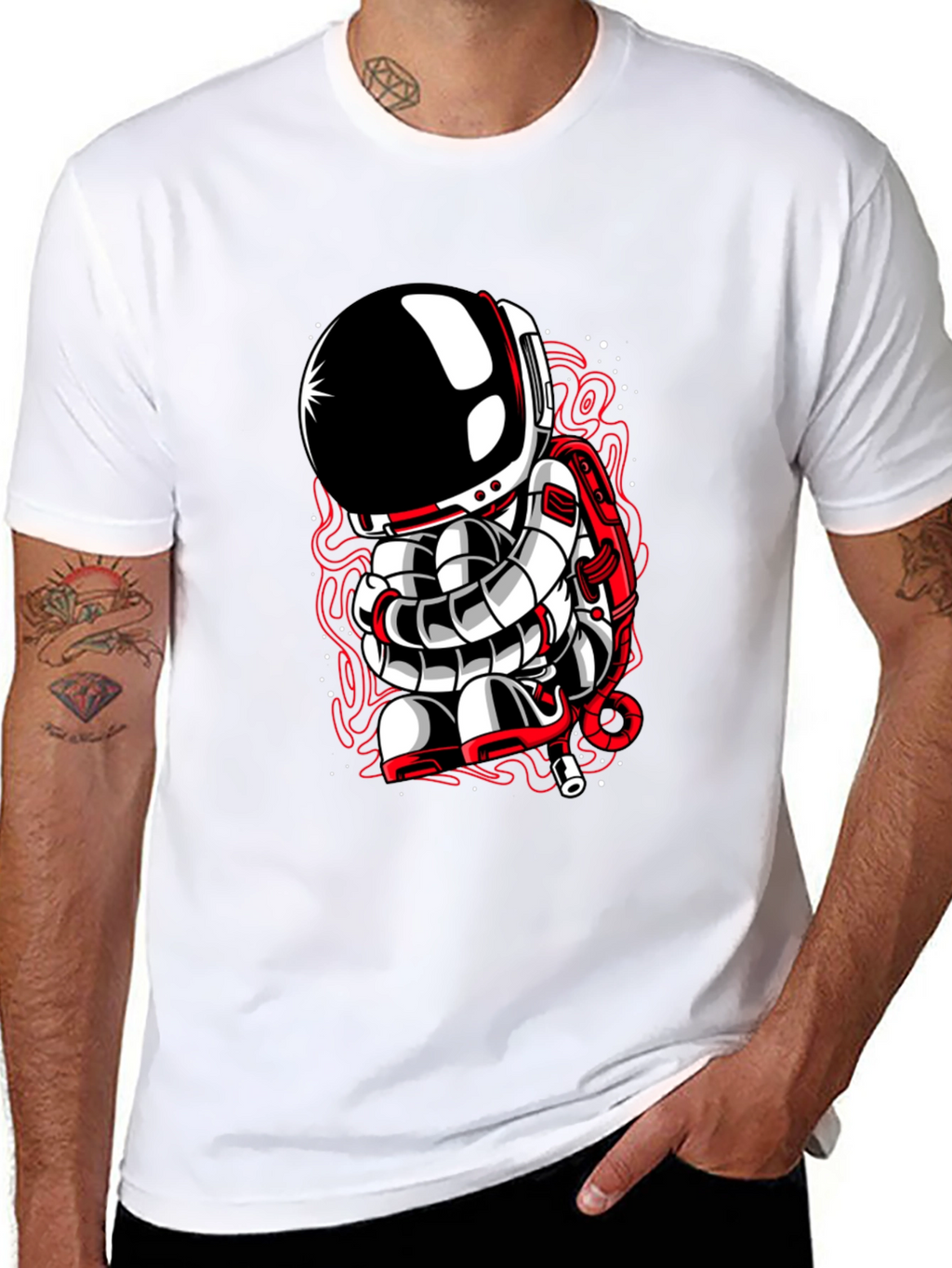 Astronaut Graphic Tee - Unique Spaceman Design