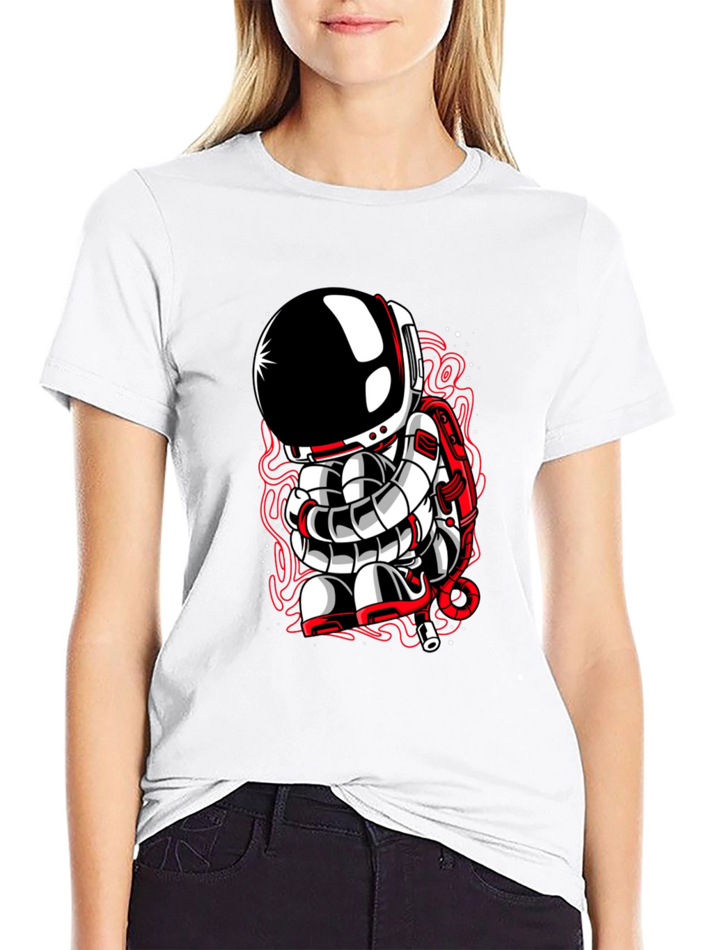 Astronaut Graphic Tee - Unique Spaceman Design