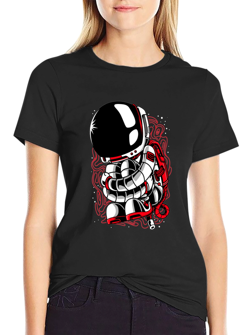 Astronaut Graphic Tee - Unique Spaceman Design