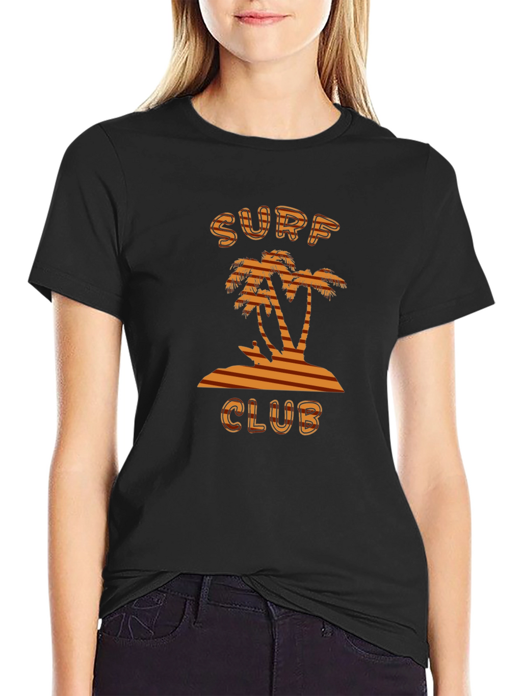 Surf Club Tee - Tropical Palm Tree Design