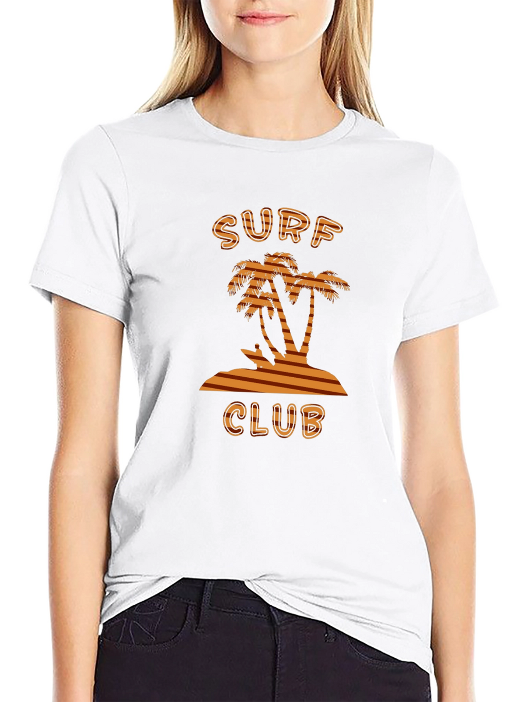 Surf Club Tee - Tropical Palm Tree Design