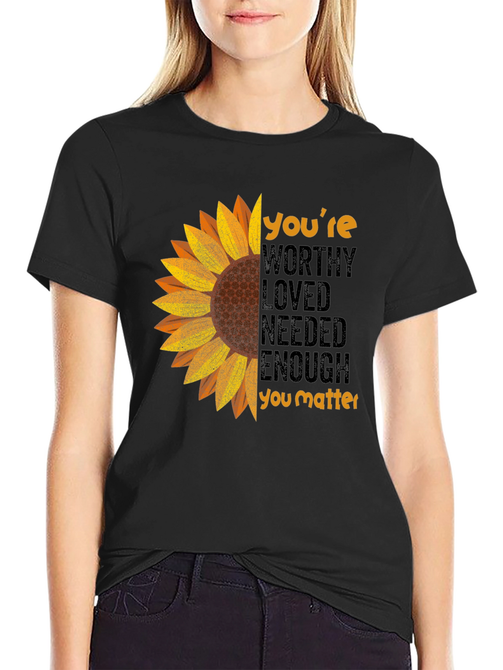 Sunflower Positive Affirmation Graphic Tee