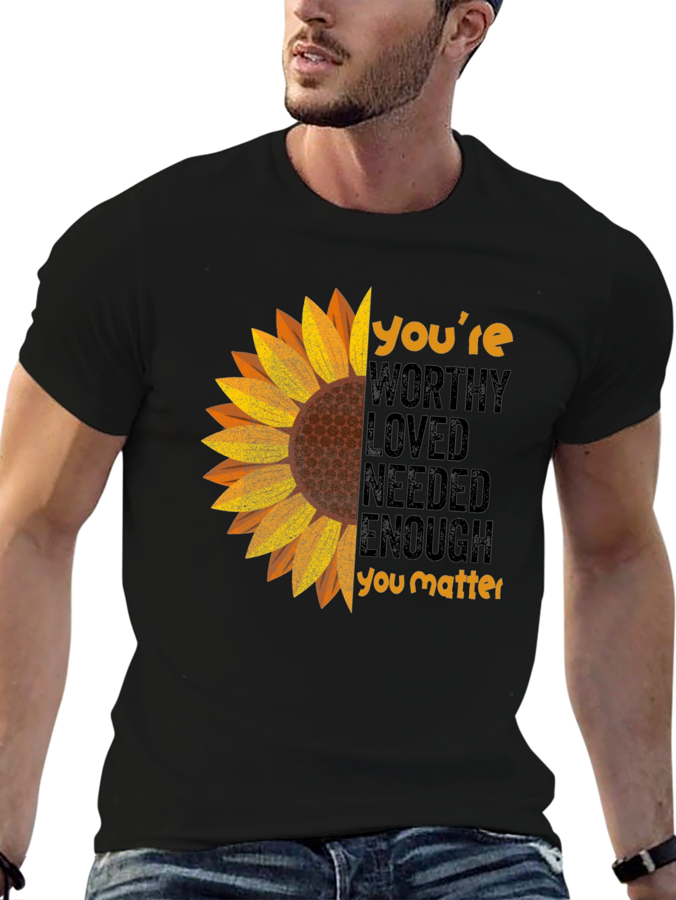 Sunflower Positive Affirmation Graphic Tee