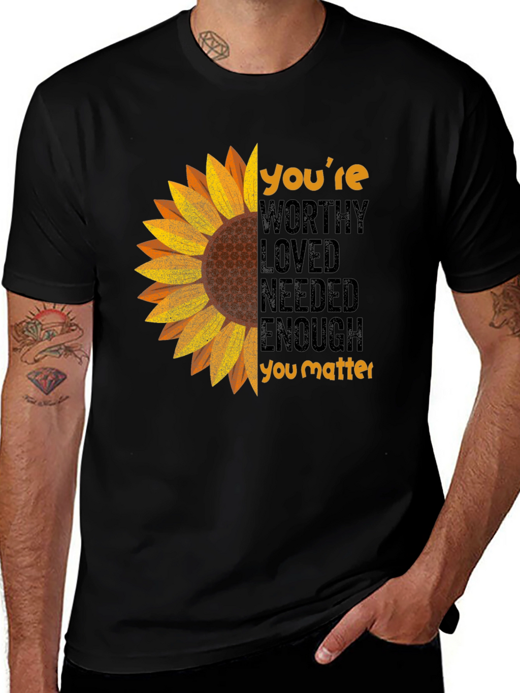 Sunflower Positive Affirmation Graphic Tee