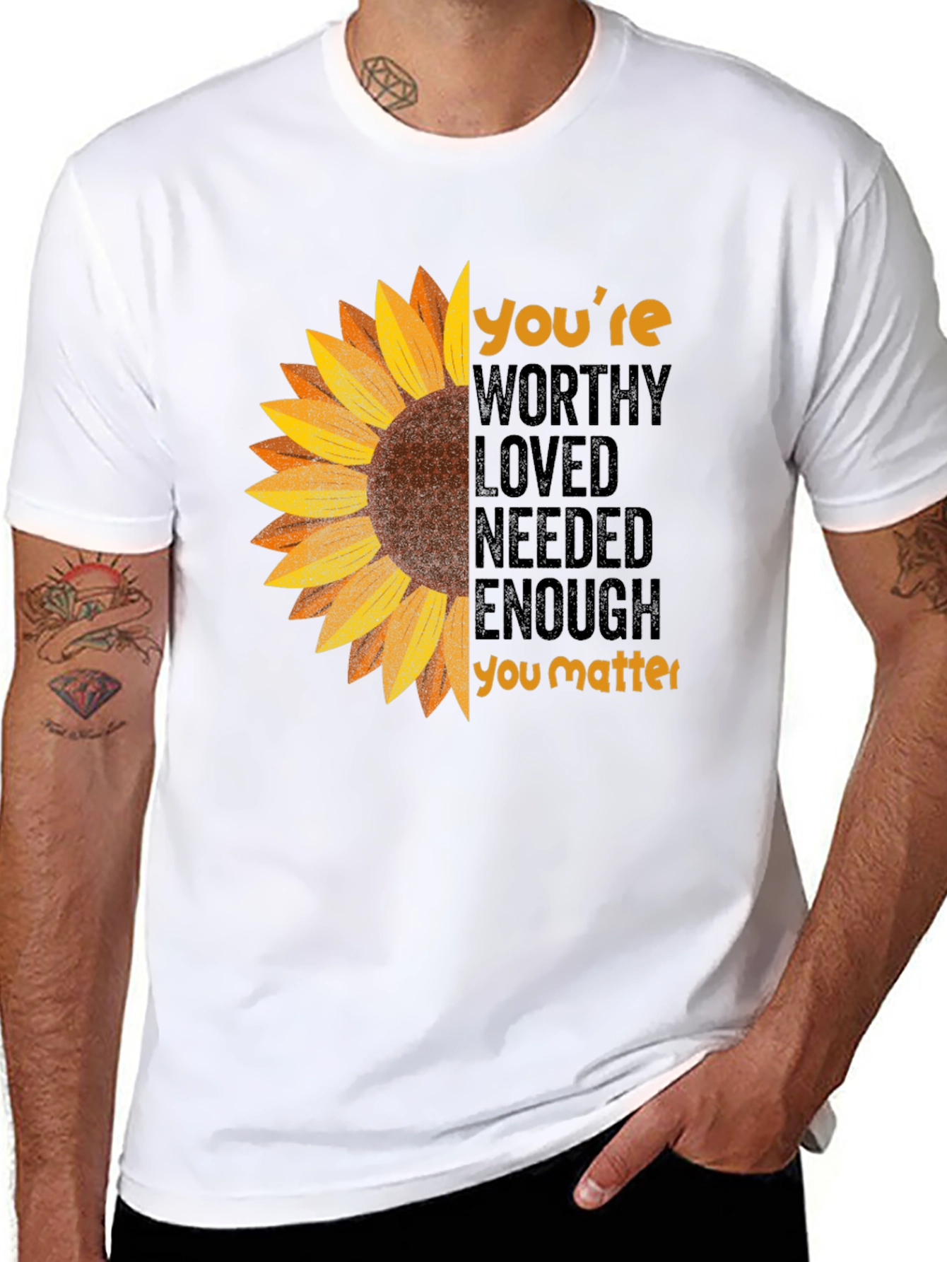 Sunflower Positive Affirmation Graphic Tee