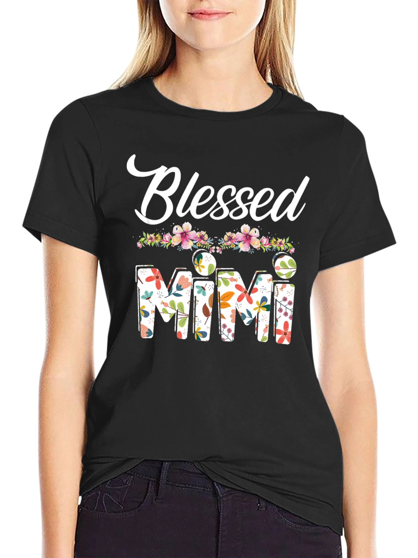 Blessed Mimi Floral Graphic T-Shirt