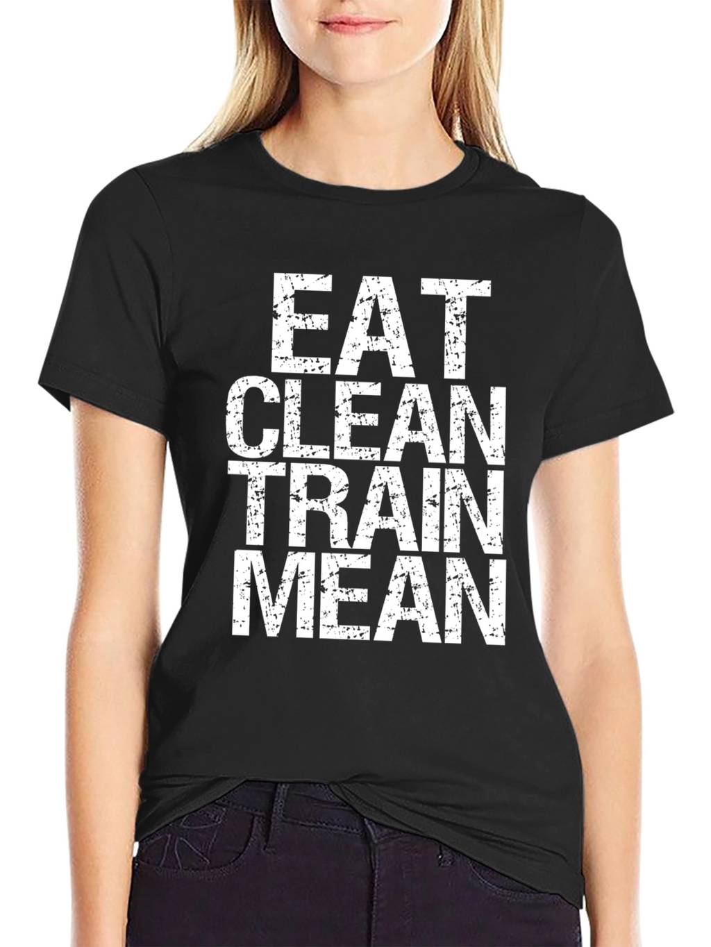 Eat Clean Train Mean Graphic Tee - Black