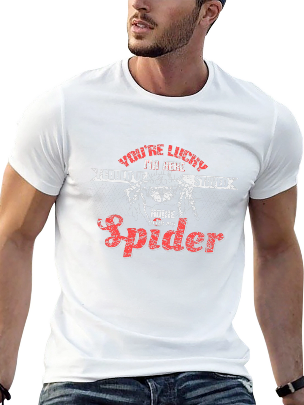 Lucky Spider Graphic T-Shirt - Soft Cotton Tee