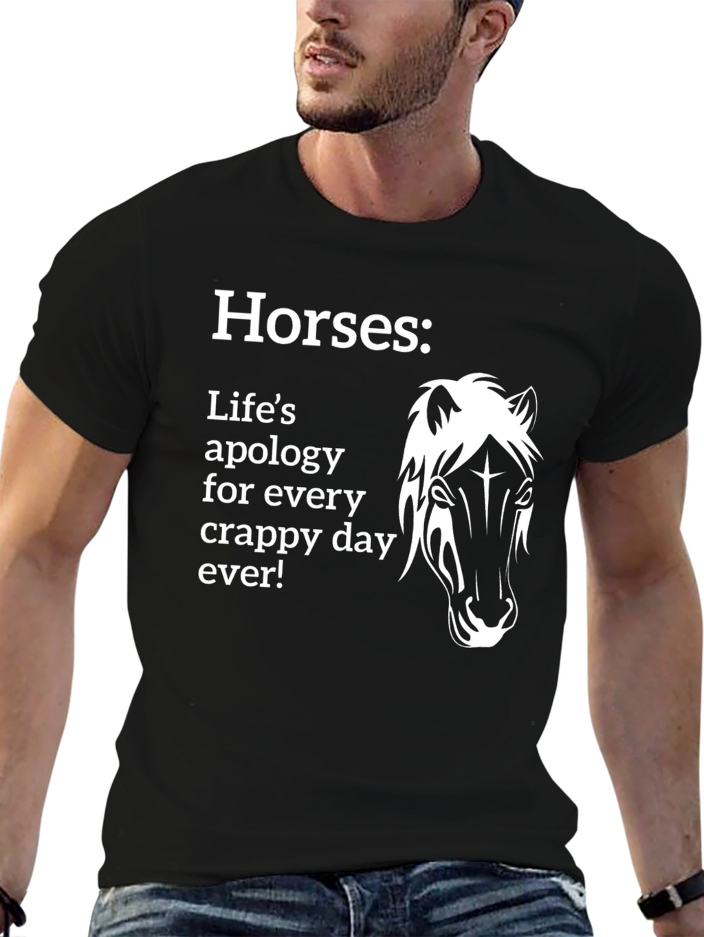 Funny Horses Apology Graphic T-Shirt