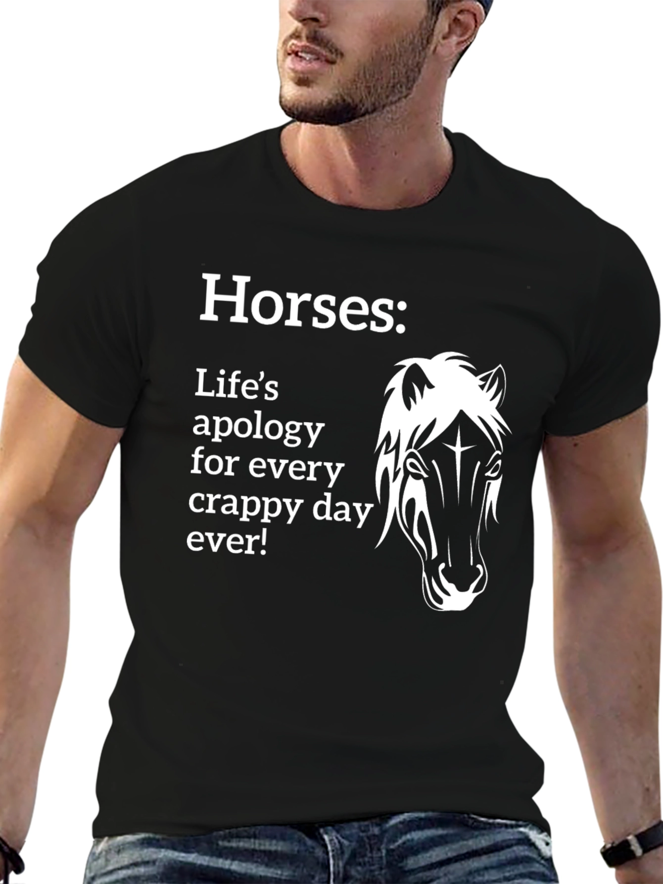 Funny Horses Apology Graphic T-Shirt