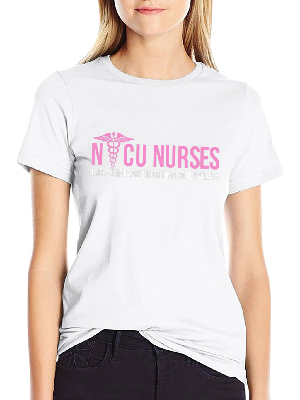 NICU Nurses: Cuter Patients Black Tee