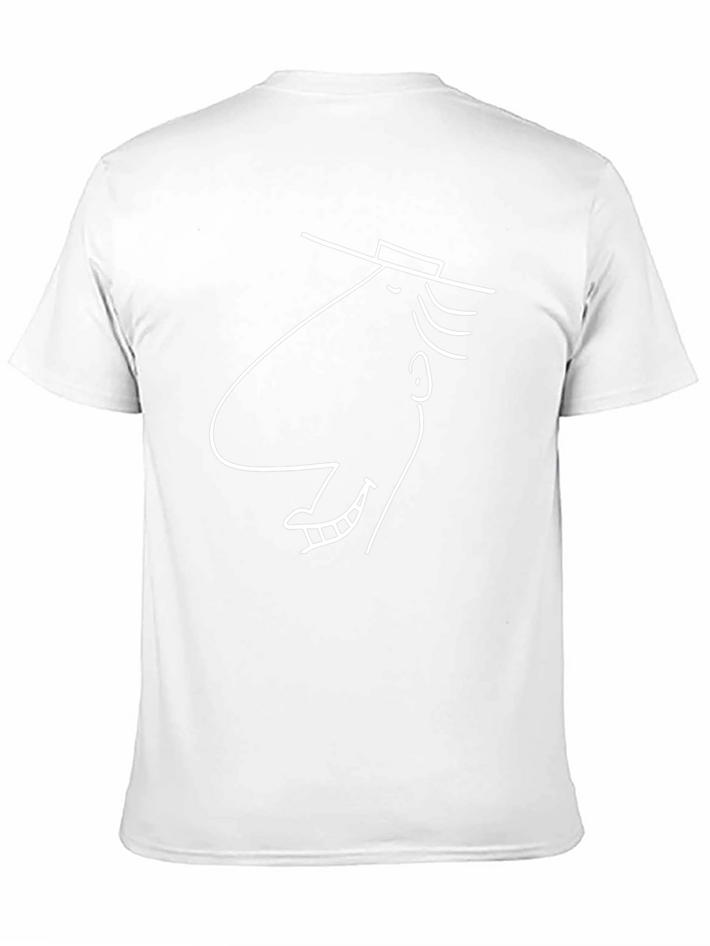 Cool Line Art Graphic Tee - Black Cotton Blend