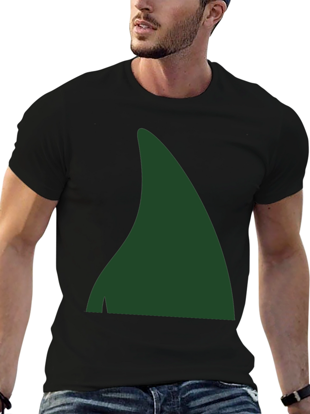 Green Elf Hat Tee - Holiday Festive Shirt
